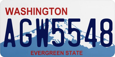 WA license plate AGW5548
