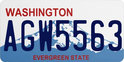 WA license plate AGW5563