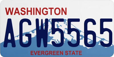 WA license plate AGW5565