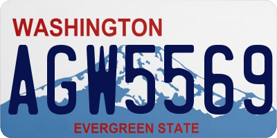 WA license plate AGW5569