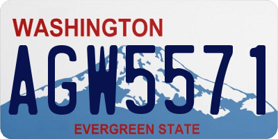 WA license plate AGW5571