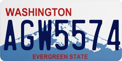 WA license plate AGW5574