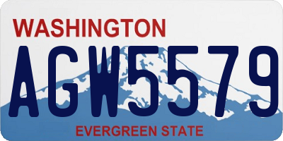 WA license plate AGW5579