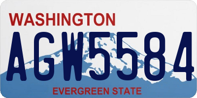 WA license plate AGW5584