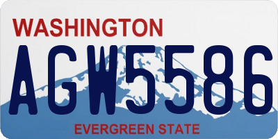WA license plate AGW5586