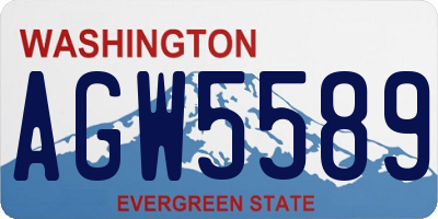 WA license plate AGW5589