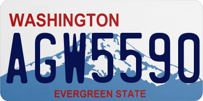 WA license plate AGW5590