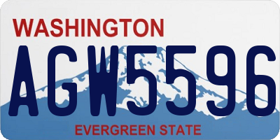 WA license plate AGW5596