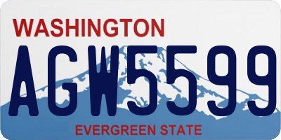 WA license plate AGW5599