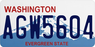 WA license plate AGW5604