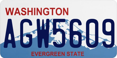 WA license plate AGW5609