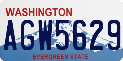 WA license plate AGW5629