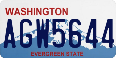 WA license plate AGW5644