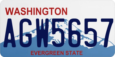 WA license plate AGW5657