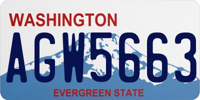 WA license plate AGW5663