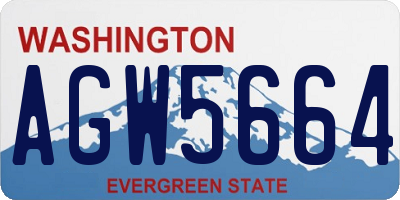 WA license plate AGW5664