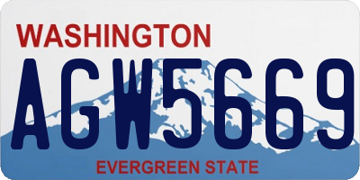 WA license plate AGW5669