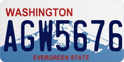 WA license plate AGW5676