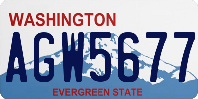 WA license plate AGW5677