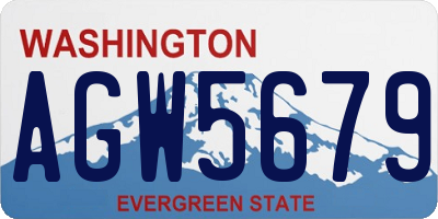 WA license plate AGW5679