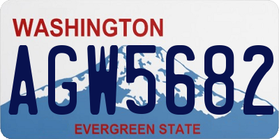 WA license plate AGW5682