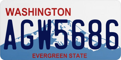 WA license plate AGW5686
