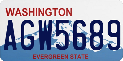 WA license plate AGW5689