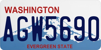 WA license plate AGW5690