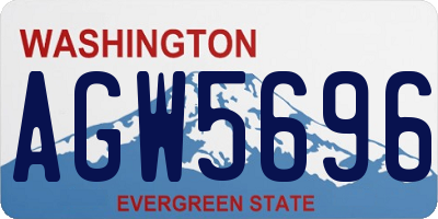 WA license plate AGW5696