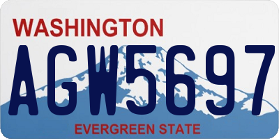 WA license plate AGW5697