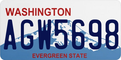 WA license plate AGW5698