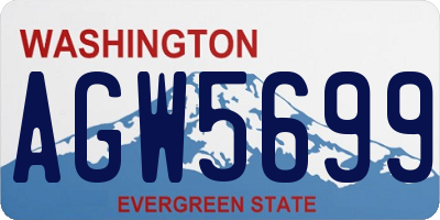 WA license plate AGW5699