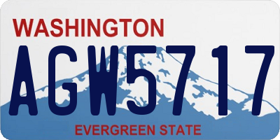 WA license plate AGW5717