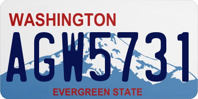 WA license plate AGW5731