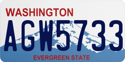 WA license plate AGW5733
