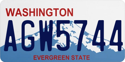 WA license plate AGW5744