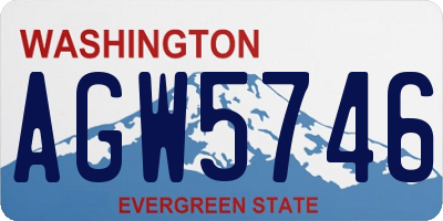 WA license plate AGW5746