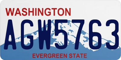 WA license plate AGW5763