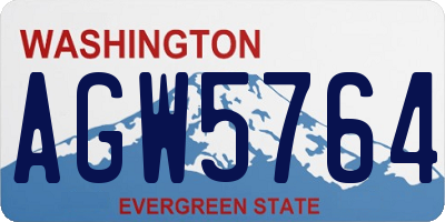 WA license plate AGW5764