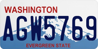 WA license plate AGW5769