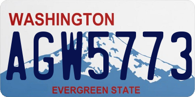 WA license plate AGW5773