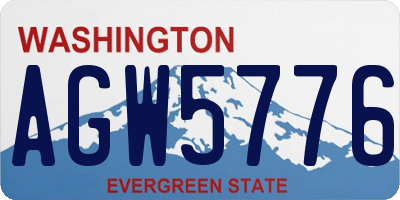 WA license plate AGW5776