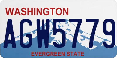 WA license plate AGW5779