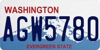 WA license plate AGW5780