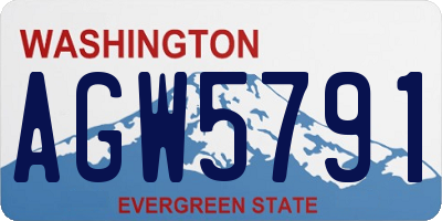 WA license plate AGW5791