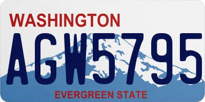 WA license plate AGW5795