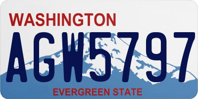 WA license plate AGW5797