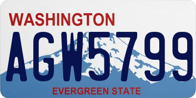 WA license plate AGW5799