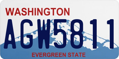 WA license plate AGW5811