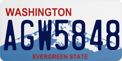 WA license plate AGW5848